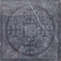 ĐÁ BĂM ĐEN ĐỒNG TIỀN CỔ 40x40 cm